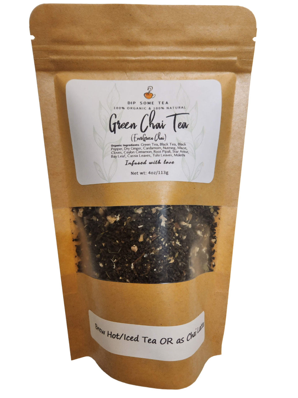 Organic Green Chai Tea 4 Oz (113gm)