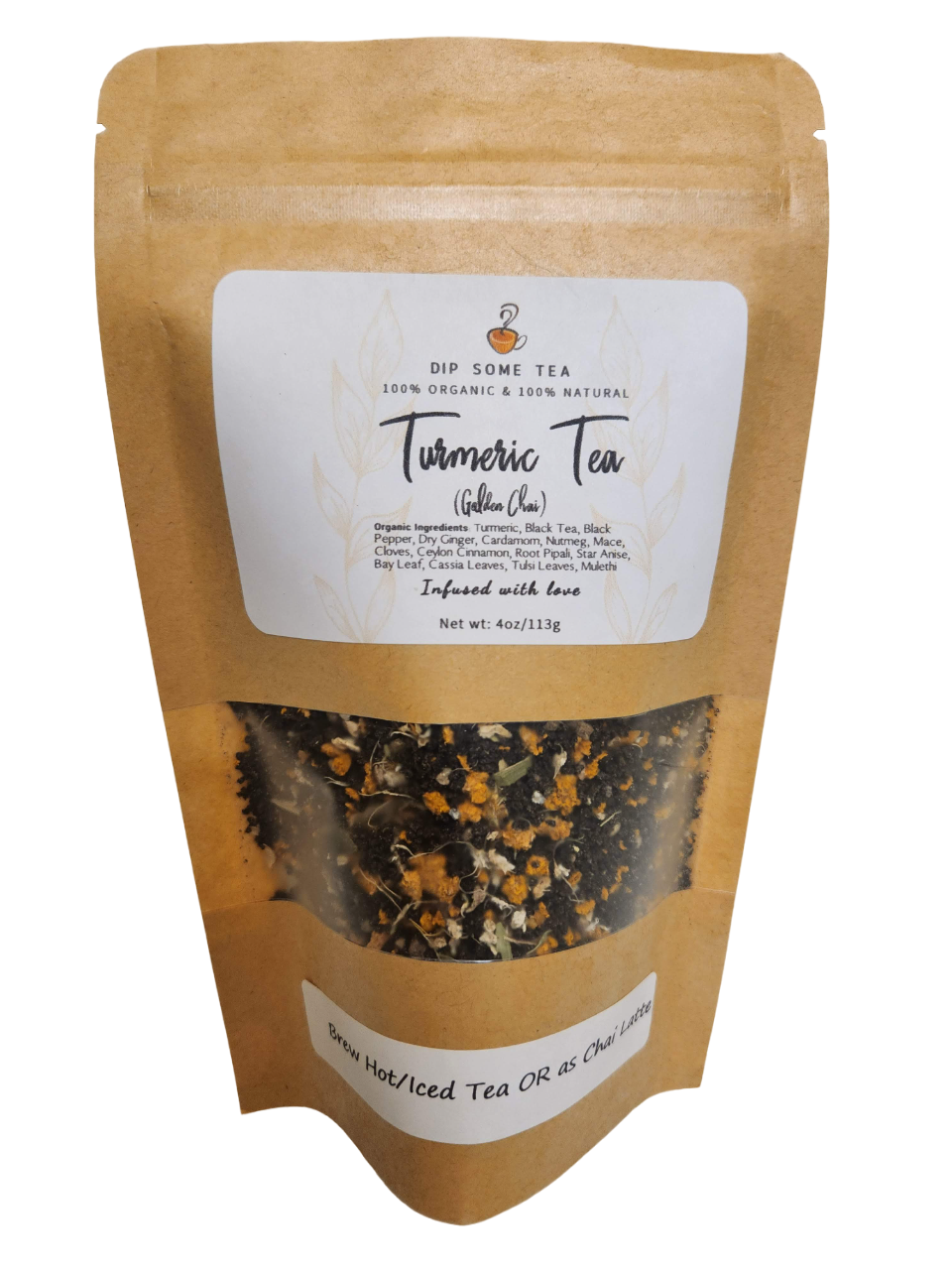 Organic Turmeric Tea 4 Oz (113gm)