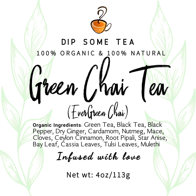 Organic Green Chai Tea 4 Oz (113gm)