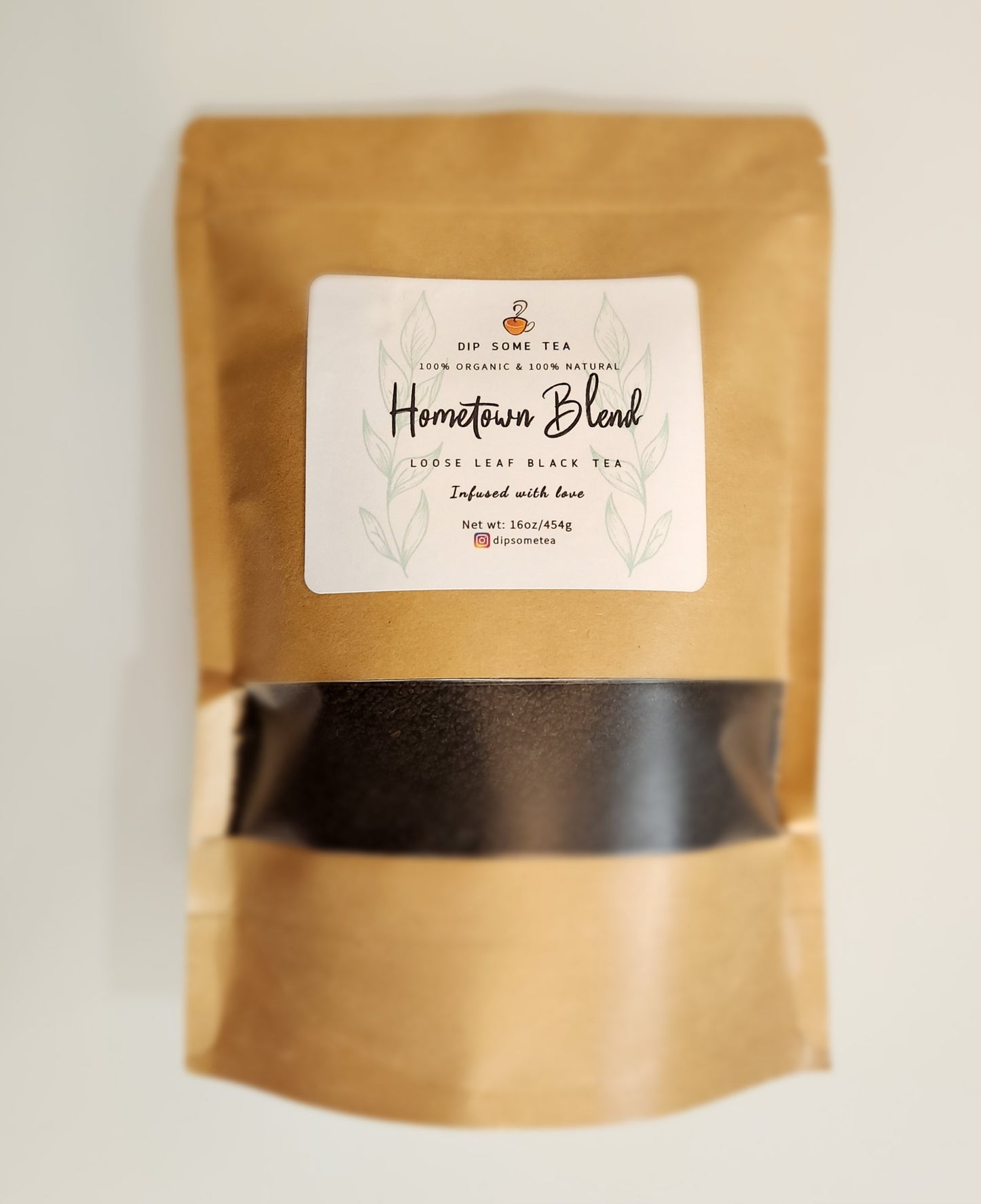 Organic Black Tea 16 Oz (454 gm) | 100% Natural Pure Premium Tea | Hometown Blend